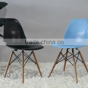 ABS Seat Wooden Leg Living Room Furniture DSW Dining Chair thumbnail-1