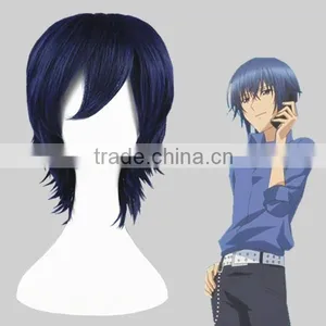 High Quality 35cm Short Straight Shugo Chara Wig Yoru Dark Blue Synthetic Anime Wig Cosplay Costume Hair Wig Party Wig thumbnail-1