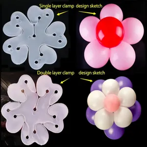 Connector Blossom Shape Arch Button Holder Flower Seal Balloon Seal Clips for Wedding/Birthday/Christmas Party Decoration thumbnail-3