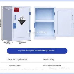 Bray Schools Safe Storage Cabinet | Impact-Resistant PP， Dual-lock| For Educational Labs & Maintenance Acids thumbnail-3