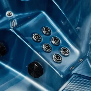 Factory Price LED Vortex Massage Hydrotherapy Center CE Certified Acrylic Massage Hot Tub Floor Massage Bath Tub Outdoor Spa Center 6 Person thumbnail-5