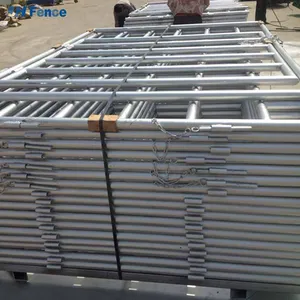 Hot Dip Galvanized Carbon Steel Powder Coated Eco-Friendly Livestock & Horse Safety Fencing 6ft Folding thumbnail-6