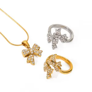 Wholesale Custom Stainless Steel Snowflake Pendant Necklace - Brass Alloy Fashion Jewelry thumbnail-1