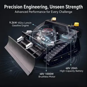 Vigorun VTLM800 Gasoline Robot Lawn Mower, 48V / 1000 Servo Motor Remote Control Mower Robot for Lawn & Garden thumbnail-1