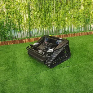 CE EPA Euro 5 Gasoline Engine Fast Weeding Tracked Remote Control Mowing Robot thumbnail-5