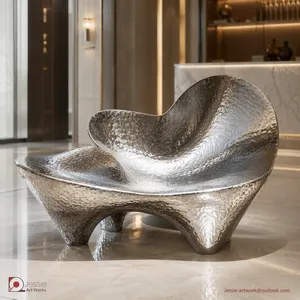 Luxury Stainless Steel Coffee Table thumbnail-3