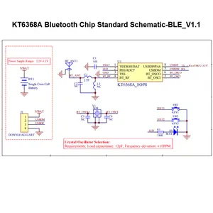 KT6368A Bluetooth Module Support 5.1 BLE/2.1 SPP Transparent Transmission Pure Data IC UART AT Controller For Arduino or ESP32 thumbnail-3