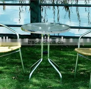 Aluminum Rattan Chairs and Table thumbnail-1