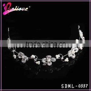 Yiwu Market Hot Sale Metal Headband,diamonds Flower Headband,pearl Headband thumbnail-1