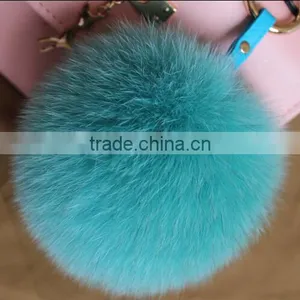 Fashion Trendy Women Girls 100% Real Fur Pom Pom Key Chains thumbnail-1