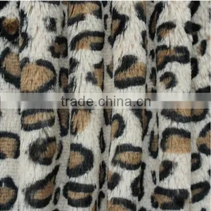 Leopard Printed Fur Plush Fabric thumbnail-1