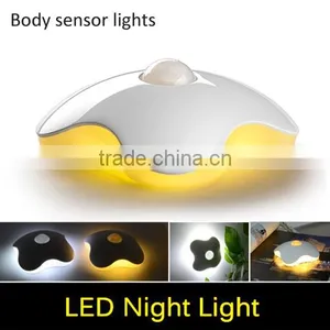 Four Leaf Clover LED Lamp PIR Auto Infrared Motion Sensor Night Light Intelligent Body Induction Detector Nightlight Baby Gift thumbnail-1