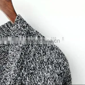 Deep V-neck Long Sweater Coat Lady Knitting Long Sweater Cardigan With Pockets thumbnail-4