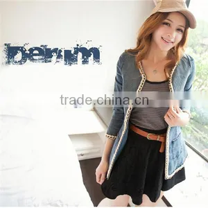 DJ217487 2014 Jean Jacket for Women Ladies Denim Jean Jacket for Woman With Metal Fashionable Apparel in China thumbnail-1