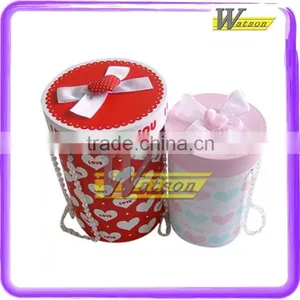 Delicious Chocolate Round Paper Box Packaging , Paper Box Gift Box Packaging Box With Silk Handle thumbnail-4