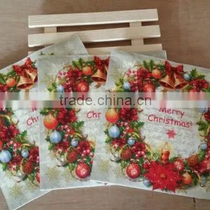 Virgin Wood Pulp High Quality Christmas Printed Napkins thumbnail-3