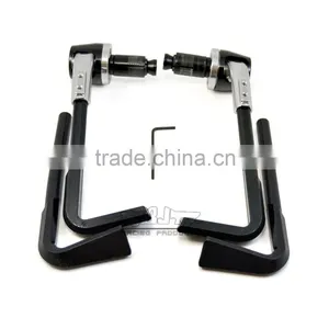 BJ-LG-003 Top Sale Silver Bent Style 7/8" 22mm CNC Motorcycle Brake Lever Guard Protectors thumbnail-3
