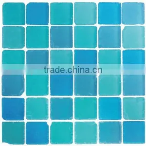 12''X12'' Blue Blend Tumbled 48 Mosaic thumbnail-1