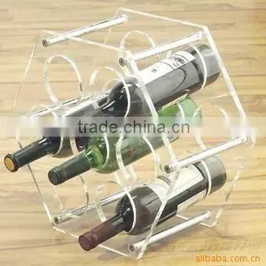 GH-RZ267 Different Acrylic Wine Bottle Rack Display Holder,Artistic Design Acrylic Wine Display Rack thumbnail-2