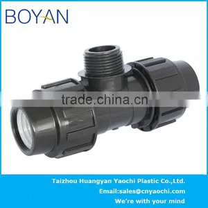 BOYAN PP Compression Pipe Fittings for Irrigation Quick Male Tee thumbnail-4
