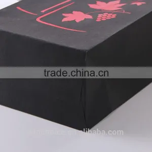 Black Cardboard Bag ,wine Bag ,promotion Bag , Hot Silver/gold Craft Printing, Cotton Handle thumbnail-3