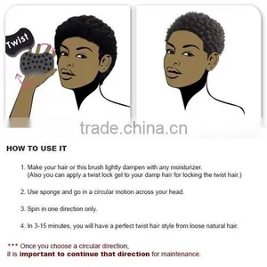 HAIR CURL SPONGE HAIR BRUSH FOR MAGIC TWIST CURLING NATURAL AFRO HAIR thumbnail-3