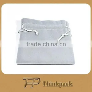 Grey Velvet Bracelet Pouch thumbnail-1