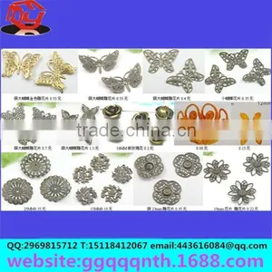 Metal Bronze Antique Iron Brass Copper Butterfly Flower for Jewelry thumbnail-2