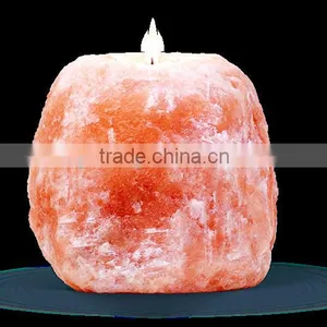 Himalayan Salt Tea Light Holder Shape 0.8 - 1.2 kg thumbnail-1