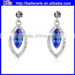 Gold Plated Alloy Micro Wave Earrings,faked Micro Paved Earrings for Girls thumbnail-3