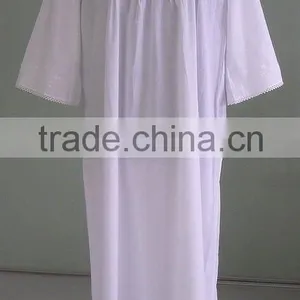 White Cotton Ladies' Nightgown thumbnail-1