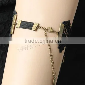 Black Antique Bronze Color Plated With Etamine & Nylon & Ribbon & Glass Pearl & Resin & Zinc Alloy Lace thumbnail-5