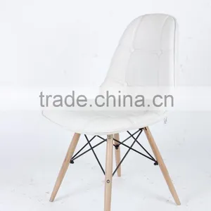 Silla Chair PU Seat / Cheap PU Chair With Wooden Legs(1028CC) thumbnail-2