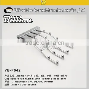 Metal Chrome Clothing Hooks Square Slotted Hooks thumbnail-6