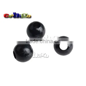 1/8"(3.5mm) Hole Ball Plastic Beads Bell Stopper Cord Ends For Apparel Sportwear Paracord Rope Accessories #FLS192-B thumbnail-2