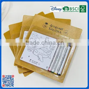 2016 New Style 4 Colors Wax Crayons With Drawing Paper in Blister Card for Promotion thumbnail-2