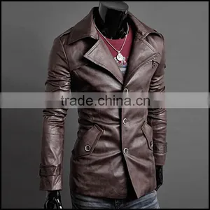 Custom Latest Design Leather Jacket 100% Leather Jackets for Mens With Long Line thumbnail-4