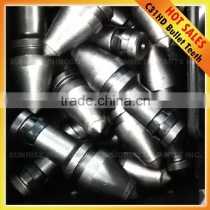 C31HD Rotary Rock Drilling Rig Bucket Carbide Cutting Auger Bullet Teeth thumbnail-1