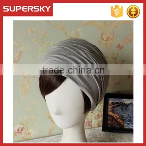 A-143 Bohemian Jersey Head Wrap Yoga Headband Hairband Women Headwrap Headband thumbnail-2