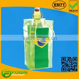 Plastic PVC Ice Bag For Wine With Totes thumbnail-2