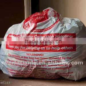 PE Plastic Charity Bag With Printing for Donation thumbnail-1