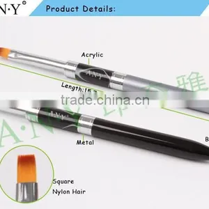 ANY Nail Artist Using UV Gel Nail Beauty Nylon Hair Nail Art Flat Brush UV Gel Art thumbnail-2