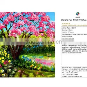 FLY in China 2016 340g Matt Coated 100% Pure Cotton Canvas,10oz Waterproof Cotton Canvas thumbnail-1