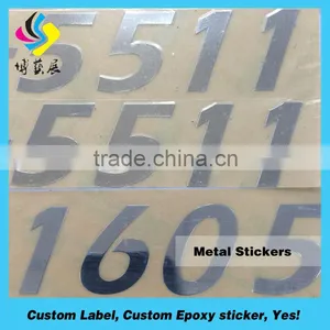 Custom Silver Gold Letter Embossed Metal Sticker Logo thumbnail-2
