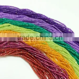 Diamond Cut Faceted Beads Garnet, Citrine, Peridot, Onyx, Topaz, Amethyst... thumbnail-1