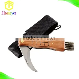 Mushroom Folding Pocket Knife , Hunter Knife With Brush thumbnail-1
