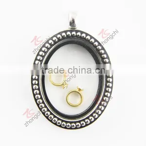 Valentine's Jewelry Gold Ring Charms for Floating Lockets thumbnail-2