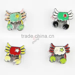 Zinc Alloy Metal Enamel Crab Charm thumbnail-2