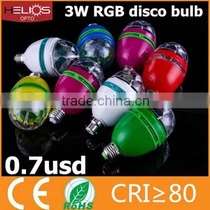 Cheap Price B22 E27 3w Rgb Rotating Disco Bulb thumbnail-1