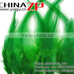 Top Supplier ZPDECOR Wholesale Good Quality Colored Green Chicken Rooster Saddle Feathers for Sale thumbnail-2